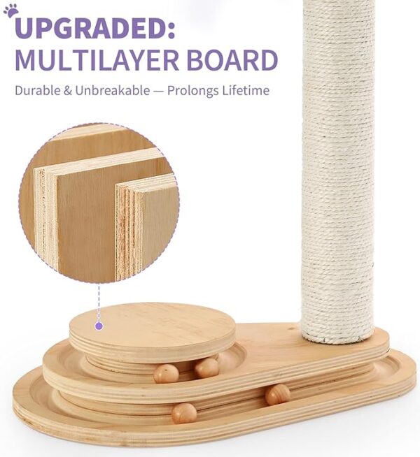 cat scratching post and cat toys