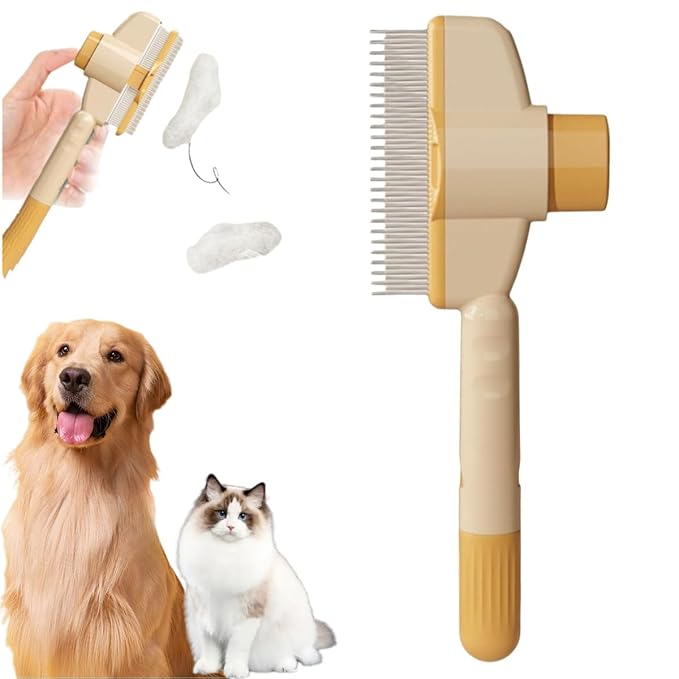 Self-cleaning Pet Flea Comb Grooming Brush